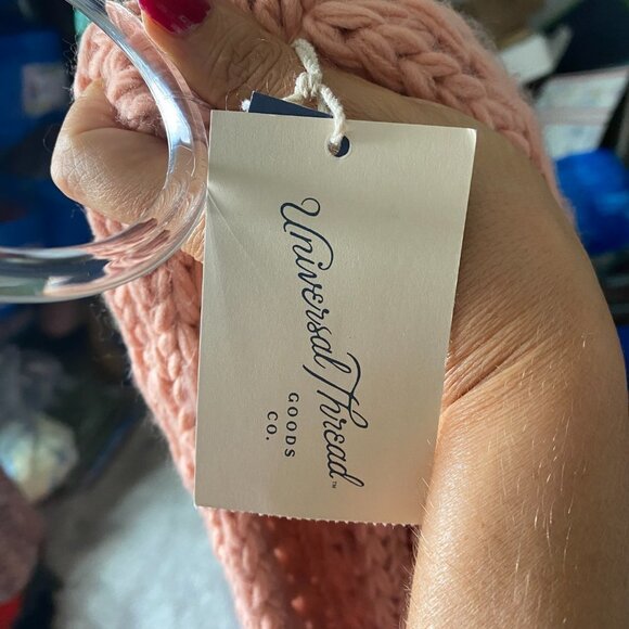 NEW Universal Thread Blush Pink Hand Knit Chunky Knit Wool Scarf - Picture 6 of 7